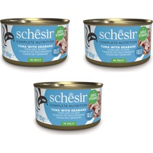 Schesir Ton ve Levrek Tam ve Dengeli Jöleli Kedi Konservesi 85 Gr. x 3 Adet