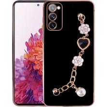 Efura Galaxy S20 Fe Kılıf El Tutamaçlı Kamera Korumalı Efr Taka Silikon Kapak-Siyah