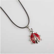 Die Grup Uğur Böceği Figürlü Deri Kolye DIE-GRPBJT34