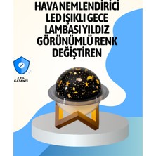 Die Grup Projektör Işıklı ve Aromaterapi Destekli Taşınabilir Nemlendirici Cihaz USB Bağlantılı Tdr