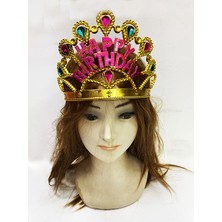 Die Grup Altın Renk Happy Birthday Yazılı Doğum Günü Tacı 60 cm (4887) DIEGRP-RSGO34