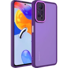 Efura Xiaomi Redmi Note 11 Pro 5g Kılıf Kamera Korumalı Transparan Efr Post Kapak-Derin Mor
