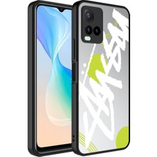 Efura Vivo Y33S Kılıf Aynalı Desenli Kamera Korumalı Parlak Efr Mirror Kapak-Yazı