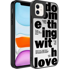 Efura Apple iPhone 11 Kılıf Aynalı Desenli Kamera Korumalı Parlak Efr Mirror Kapak-Love