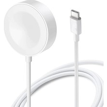 Efura Beyaz Akıllı Saat Wireless Type-C Şarj Kablosu 1m