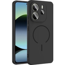 Efura Redmi Note 14 4g Kılıf M-Safe Şarj Özellikli Zore Meta Kapak - Siyah