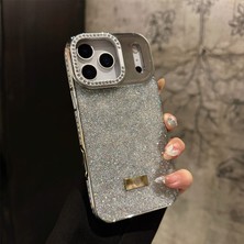 KumOziShop iPhone 13 Pro Uyumlu Kamera Standlı Taşlı Premium Kılıf