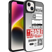 Efura iPhone 14 Plus Uyumlu Aynalı Desenli Kamera Korumalı Parlak Efr Mirror Kapak-Fragile