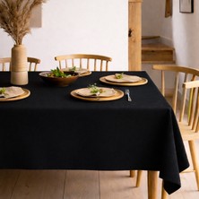 Morpheus Home Velura Series Masa Örtüsü Kadife Dokulu Petrol Siyah Çuha