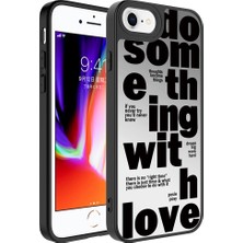 Efura iPhone 8 Plus Uyumlu Aynalı Desenli Kamera Korumalı Parlak Efr Mirror Kapak-Love