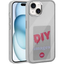 Efura Apple iPhone 15 Kılıf Ekranı Yansıtan Efr Akıllı Nfc Kapak-Gri