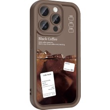 Efura Apple iPhone 15 Pro Max Kılıf Kamera Korumalı Baskılı Arka Yüzey Efr Klas Kapak-Koyu Kahve