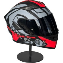 Scharf 902 Çene Açılır Motosiklet Kaskı – Güneş Gözlüklü (Black Vizörlü) H1 Red