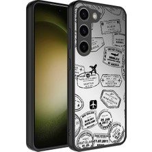 Efura Galaxy S23 Plus Kılıf Aynalı Desenli Kamera Korumalı Parlak Efr Mirror Kapak-Seyahat