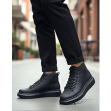 Baybonza BA0713 Bağcıklı Yüksek Siyah Taban Erkek Tarz Spor Bot