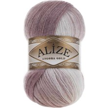 Alize Angora Gold Batik (1 Adet) Kahve-Krem Renkli Elörgü Ipliği