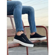 Baybonza BA0104 Bağcıklı  Nubuk Spor Klasik Siyah Erkek Ayakkabı