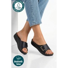 Nmoda Kadın Tokalı Ortopedik Günlük Terlik Hafif ve Rahat Taban