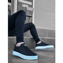 Baybonza BA0104 Bağcıklı Siyah Cilt  Spor Klasik Erkek Ayakkabı
