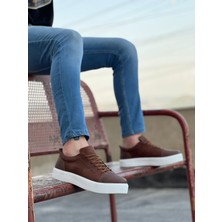 Baybonza BA0104 Bağcıklı Taba Ekose Spor Klasik Erkek Ayakkabı