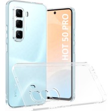 CepStok Infinix Hot 50 Pro 4g Kılıf Şeffaf Kamera Korumalı Esnek Yumuşak Silikon