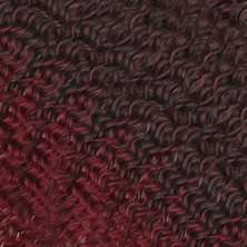 Die Grup Rus Afro Dalgası Saç - Siyah / Kızıl Ombreli DIEGRP-RSPRK34