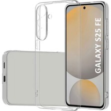 CepStok Samsung Galaxy S25 Fe Kılıf Şeffaf Kamera Korumalı Esnek Yumuşak Silikon