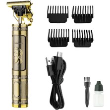 SiHako PS-033 Çelik Kasa Profesyonel T-Bıçak Saç Sakal Ense ve Çizim Tıraş Makinesi
