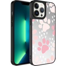 Efura Apple iPhone 13 Pro Kılıf Aynalı Desenli Kamera Korumalı Parlak Efr Mirror Kapak-Pati
