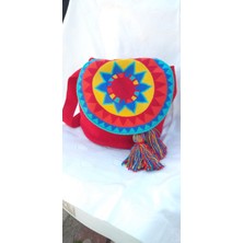 Kapaklı Wayuu Örgü Çanta