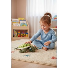 Craftivio Sevimli Deniz Kaplumbağası Peluş Oyuncak - Yumuşak Uyku ve Oyun Arkadaşı 30 cm