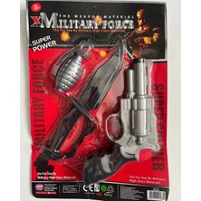 Mavi Su Dünyası Asker Seti Silah Bıçak Bomba Seti 3' Lü Set