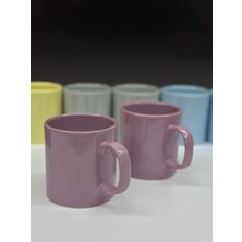 KirLinova Renkli Seramik Kupa – 2 Kişilik Set