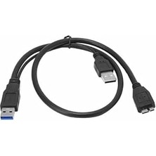 Starseven USB 3.0 Micro USB 3.0 USB 3.0 Çift Güç Y Şekil 2 x Mikro B Kablos