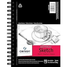 Starseven Canson 100510850 Pro-Art Sanatçı Serisi Evrensel Eskiz Defteri, 14 cm x 21,6 cm Yandan Tel Bağlamal