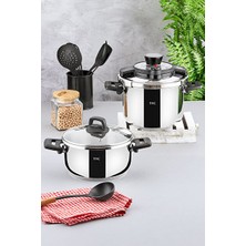 Taç 2'li Fastcook Düdüklü Tencere Seti4- 6lt