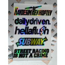 Hologram Kart Araba Arka Cam Yazıları 1 Adet Hologramlı Yeni Model