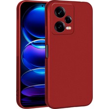 Efura Xiaomi Redmi Note 12 Pro 5g Kılıf Efr Premier Silikon Kapak-Kırmızı