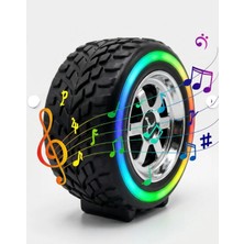 Azurtech Tekerlek Tasarım Bluetooth Hoparlör – Kablosuz, Işıklı Subwoofer ve Çok Fonksiyonlu Ses Sistemi