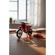 Craftivio Model Cross Kırmızı Motorsiklet Sök Tak Tekerlekli 1:18 Ölçek 3+ Yaş
