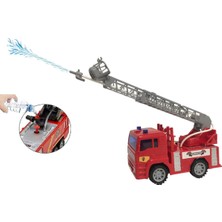 Craftivio Su Atan Işıklı Itfaiye Arabası Oyuncak 1:20 Ölçek Sürtmeli Püskürten Itfaiye Kamyonu