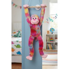 Craftivio Sevimli Rengarenk Sesli Peluş Maymun Cırtlı Asılabilen Dev Boy Maymun Peluş 90 cm