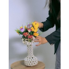 Ravinity Şık Inci Biblo, Krem Inci Boncuk Çiçek Vazosu