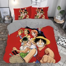 Sarel Monkey D. Luffy Baskılı 3D Çift Kişilik Nevresim Takımı