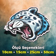 Sb Store Leopar Temalı Oto Araç Motosiklet Kask Notebook Duvar Sticker Etiket Model-33