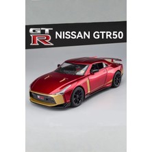 Craftivio Kırmızı Işıklı Sesli 1:24 Ölçek Ince Detay Açılır Kapı GT-R50 Premium Model Araba