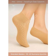 çorapdunyam Hac Umre Tavaf Pilates Yoga Için Kaydırmaz Konforlu Nefes Alan Patik Çorap Standart Beden 36-42