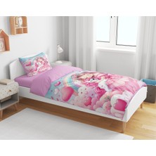 Sarel Prenses Pembe Baskılı 3D Tek Kişilik Nevresim