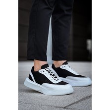 Baybonza BA0354 Günlük  Bağcıklı Erkek Beyaz Parçalı  Beyaz Yüksek Taban Spor Ayakkabı