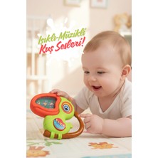 Craftivio Kuş Sesleri Çıkaran Tuşlu Işıklı Notalı Ninnili Müzikli Papağan Piyano Interaktif Bebek Oyuncağı